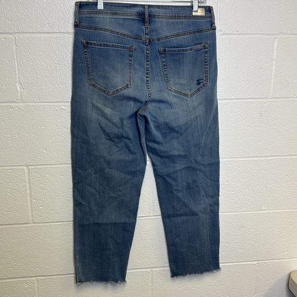 Seven7 Blue Ankle Cropped Jeans with Raw Hem - Picture 5 of 6
